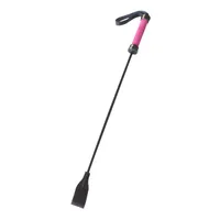 Kunststoff-Gerte mit Lederspitze, pink/schwarz Kunststoff-Gerte mit Lederspitze, pink/schwarz