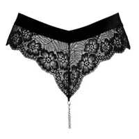 Spitzen-Panties Ouvert mit Samtbund Spitzen-Panties Ouvert mit Samtbund