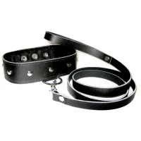 Sportsheets - Leather Collar & Leash Set Sportsheets - Leather Collar & Leash Set