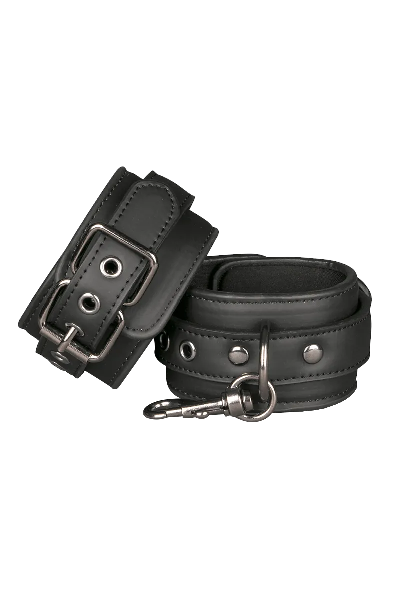 Gepolsterte Handfesseln aus Lederimitat Gepolsterte Handfesseln aus Lederimitat