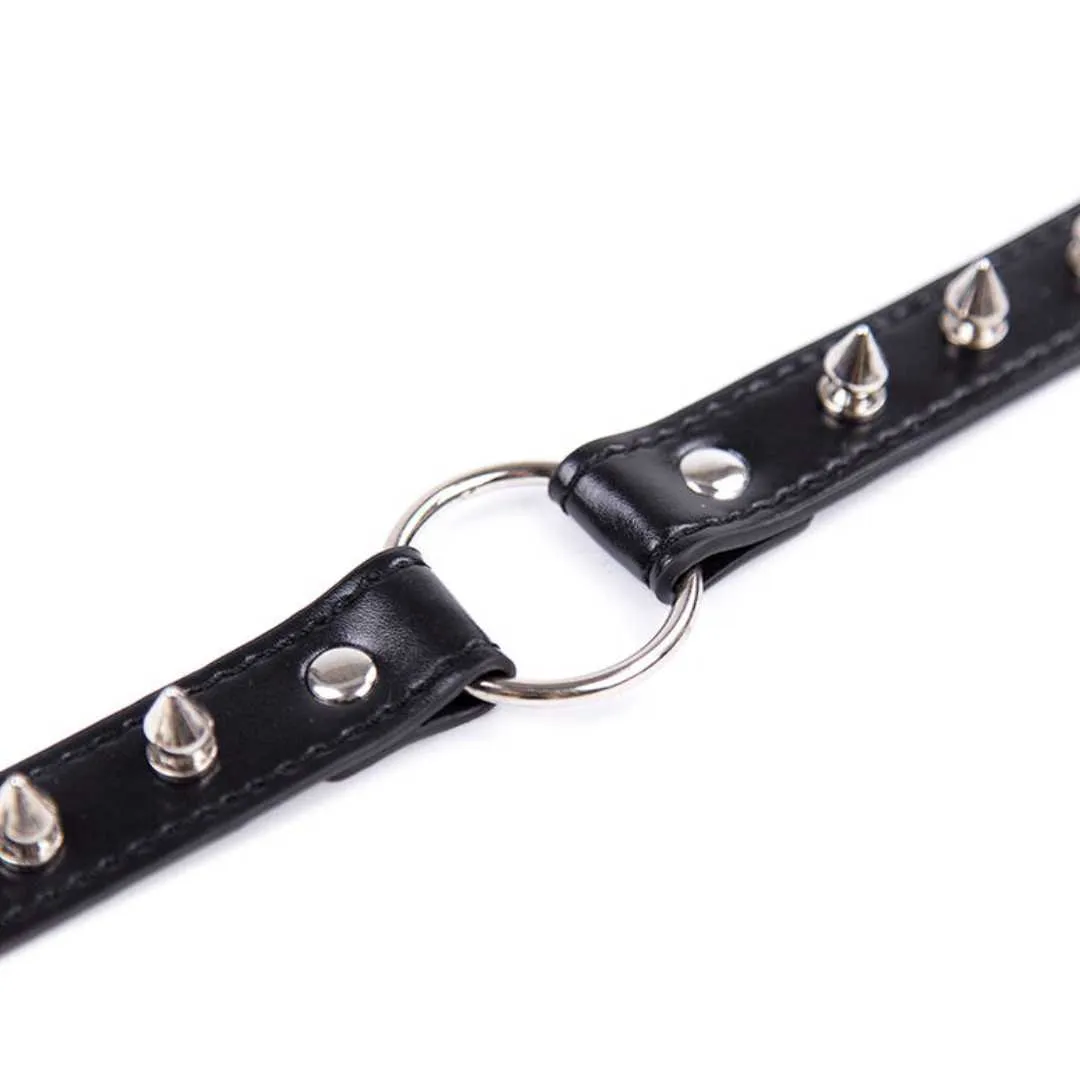 Halsband mit Metall Spikes – Bild 4