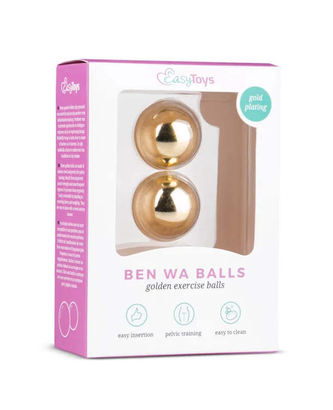 EasyToys Ben Wa Liebeskugeln 25 mm in Gold – Bild 2