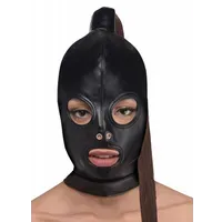 Bondage-Kapuze mit Pferdeschwanz Bondage-Kapuze mit Pferdeschwanz