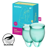 Satisfyer Feel Confident - Menstrual Cup Set, 15 & 20 ml Satisfyer Feel Confident - Menstrual Cup Set, 15 & 20 ml