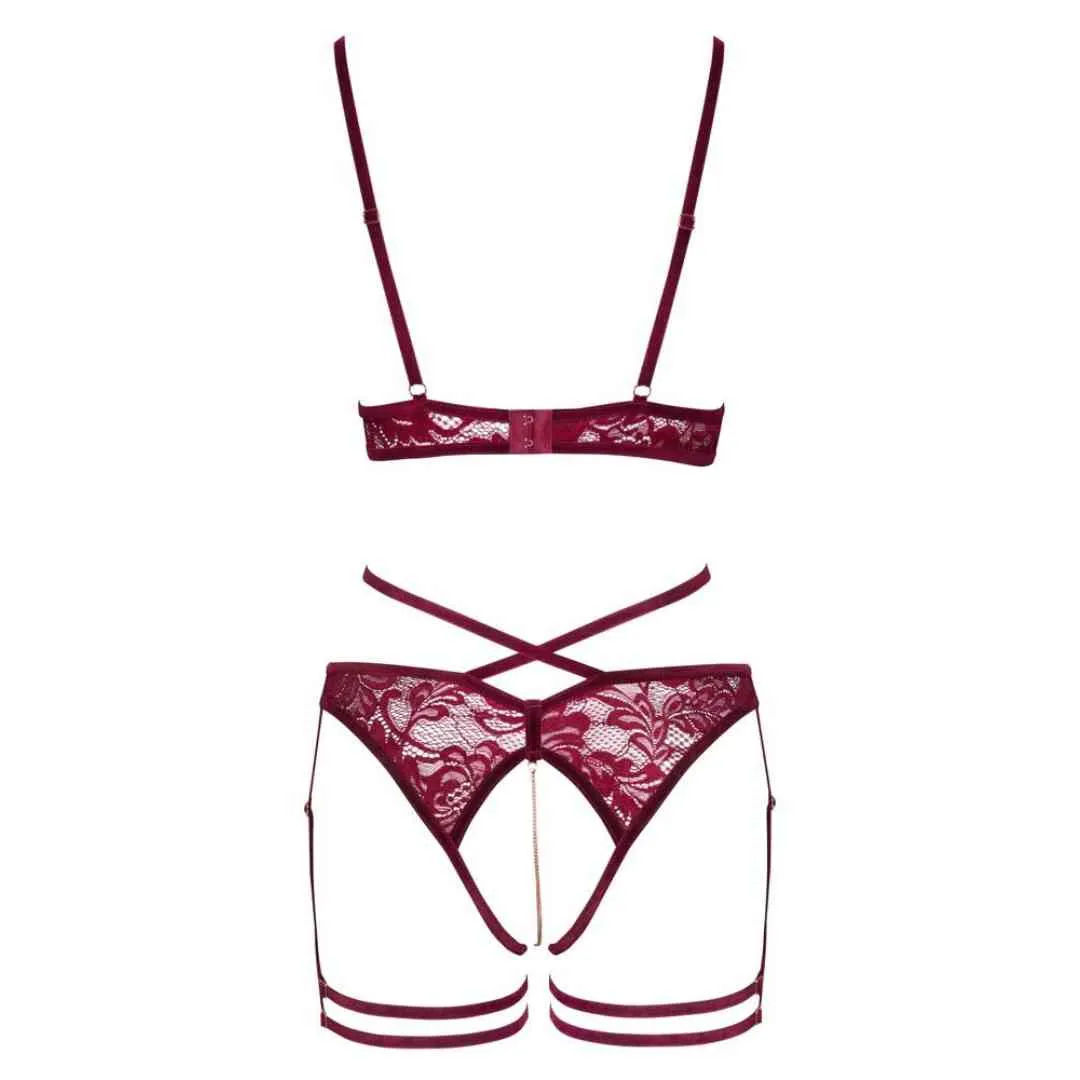 Ouvert-Set mit BH und Straps-Slip – Bild 3