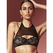 Bracli London: Neckholder-Top, schwarz (L) Bracli London: Neckholder-Top, schwarz (L)