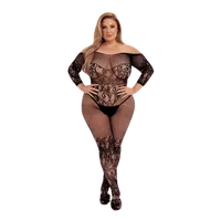 Off-The-Shoulder Lace Bodystocking Off-The-Shoulder Lace Bodystocking