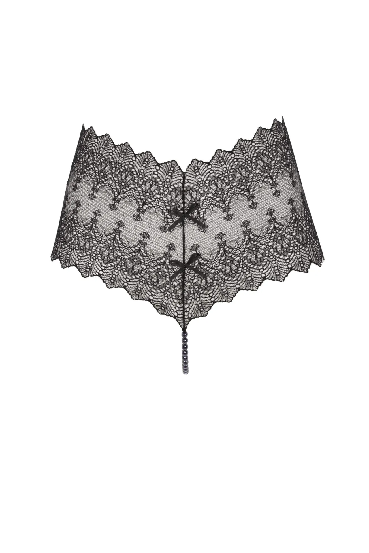 Bracli - Geneva Dark Tights - Luxus Perlenstring Dessous Größe M – Bild 2