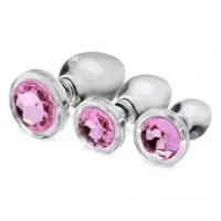Pink Gem Analplugset aus Glas Pink Gem Analplugset aus Glas