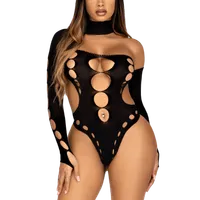 Netzbody mit Cut-Outs schwarz Netzbody mit Cut-Outs schwarz
