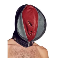 Leder-Doppelmaske, schwarz/rot Leder-Doppelmaske, schwarz/rot