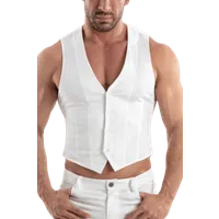 weiße Chinoweste weiße Chinoweste