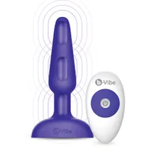 B-Vibe Trio: Vibro-Plug mit Fernbedienung, lila B-Vibe Trio: Vibro-Plug mit Fernbedienung, lila