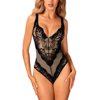 Body schwarz beige Body schwarz beige