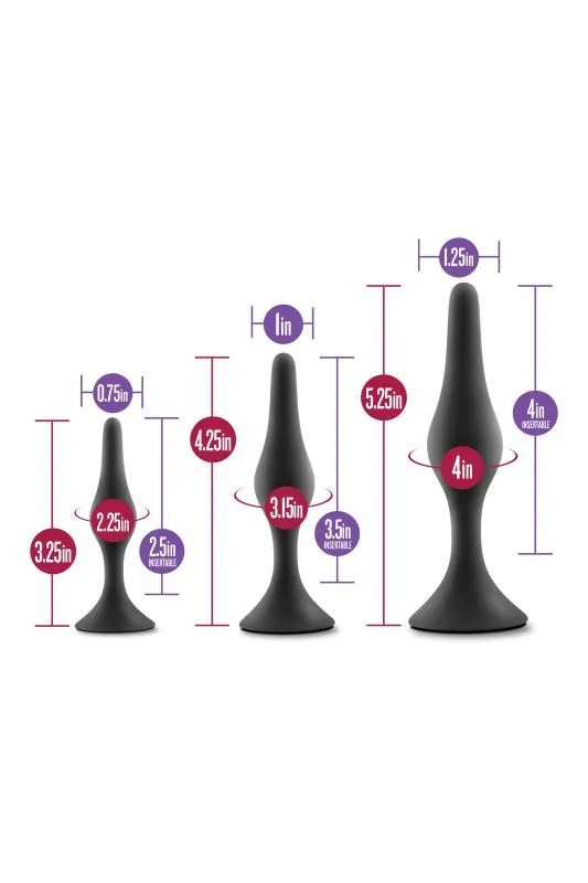 Blush - Luxe Einsteiger-Buttplug-Set Schwarz – Bild 5