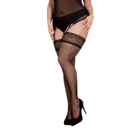 Schwarze halterlose Strümpfe Plus Size Schwarze halterlose Strümpfe Plus Size