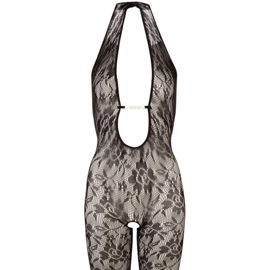 Spitzen-Catsuit Ouvert mit Perlen-Detail – Bild 4