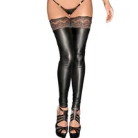 Noir Handmade: Wetlook-Strümpfe, schwarz (XL) Noir Handmade: Wetlook-Strümpfe, schwarz (XL)