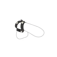 Leder-Penis-/Hodenriemen mit Druckknöpfen, schwarz Leder-Penis-/Hodenriemen mit Druckknöpfen, schwarz