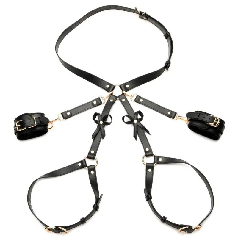 Bondage Harness mit Schleifen XL/2XL - Schwarz – Bild 2