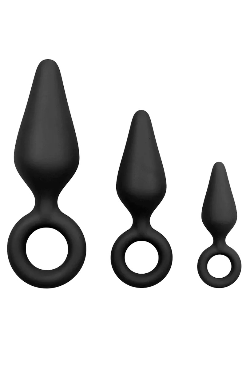 3tlg. Analplug-Set schwarz - S/M/L 3tlg. Analplug-Set schwarz - S/M/L
