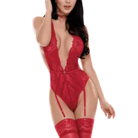 Roter Body aus Spitze Roter Body aus Spitze