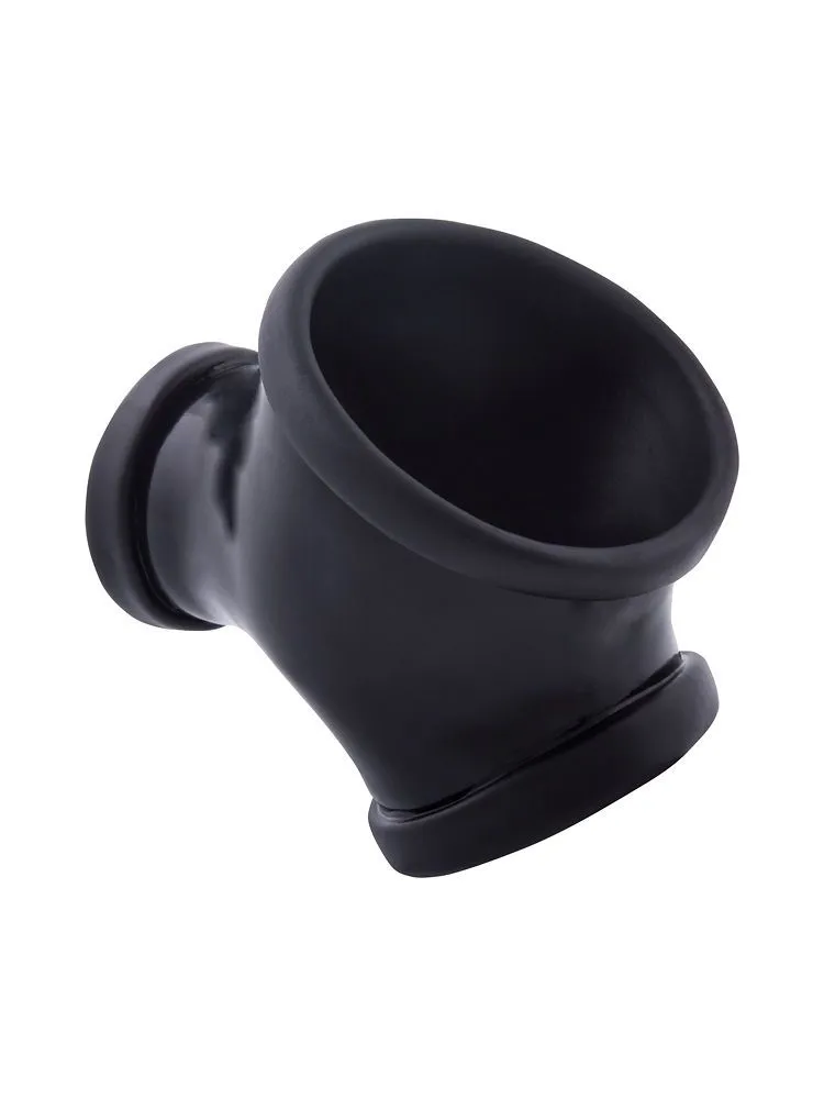 Toylie Gil: Latex-Penishülle mit Penis-/Hodenring, schwarz Toylie Gil: Latex-Penishülle mit Penis-/Hodenring, schwarz