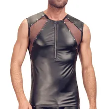 Ärmelloses Shirt im Mattlook mit Netz-Einsätzen und Reißverschluss Ärmelloses Shirt im Mattlook mit Netz-Einsätzen und Reißverschluss