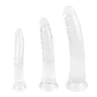 Klares Naturdildo-Set mit Saugfuß, 3 Größen Klares Naturdildo-Set mit Saugfuß, 3 Größen