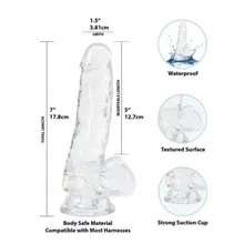 Crystal Addiction - Transparenter Dildo - 18 cm