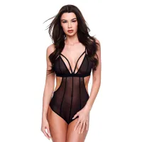 Baci - Sexy Crotchless Mesh Teddy Black Baci - Sexy Crotchless Mesh Teddy Black
