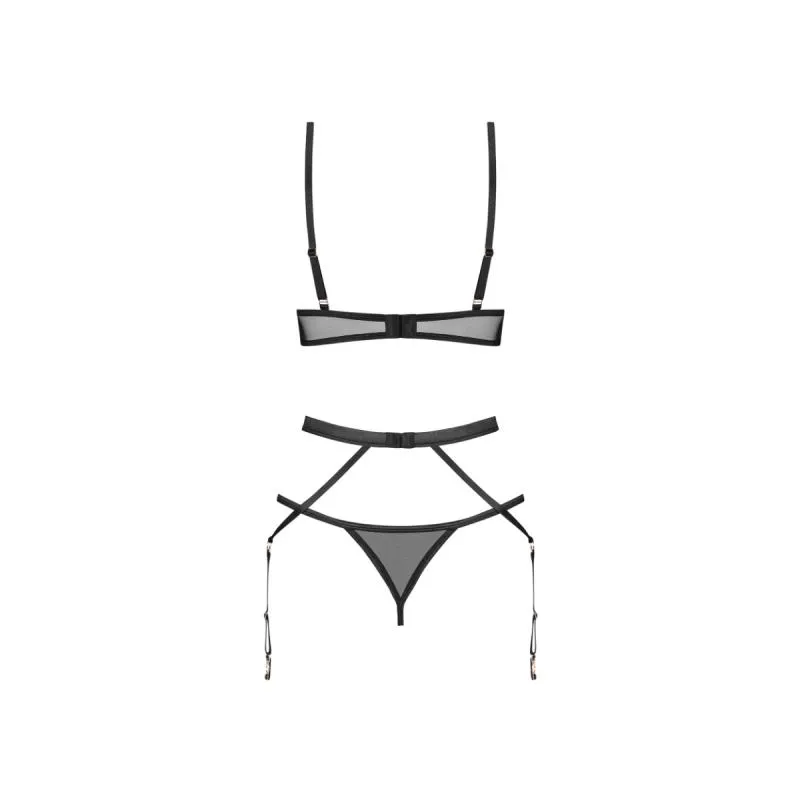 Obsessive – Euridia Dessous Set 3-tlg – Schwarz – Bild 2