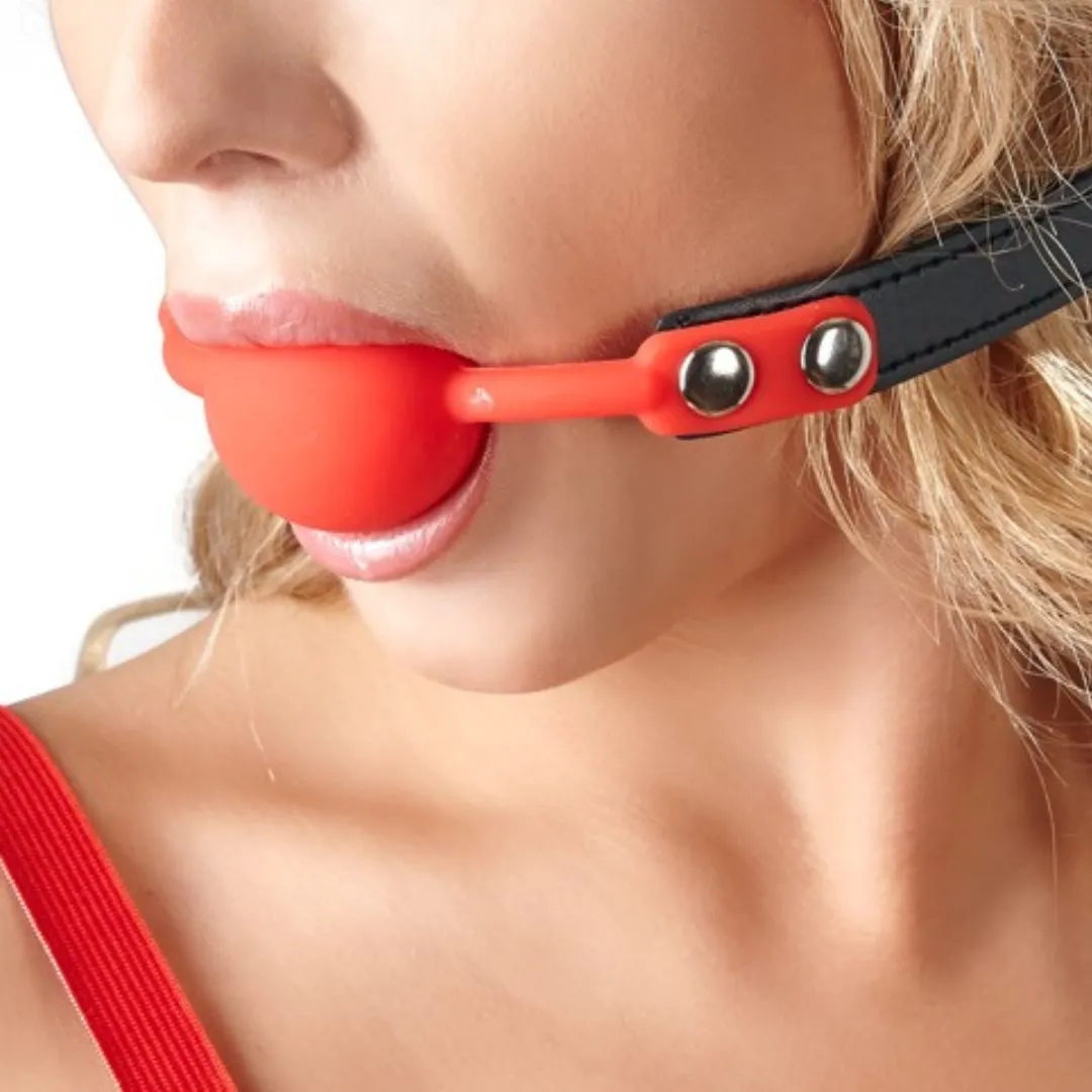 Roter Mundknebel aus Silikon – Bild 5
