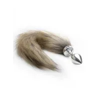 Ouch! Analplug mit Schweif, silber/braun Ouch! Analplug mit Schweif, silber/braun