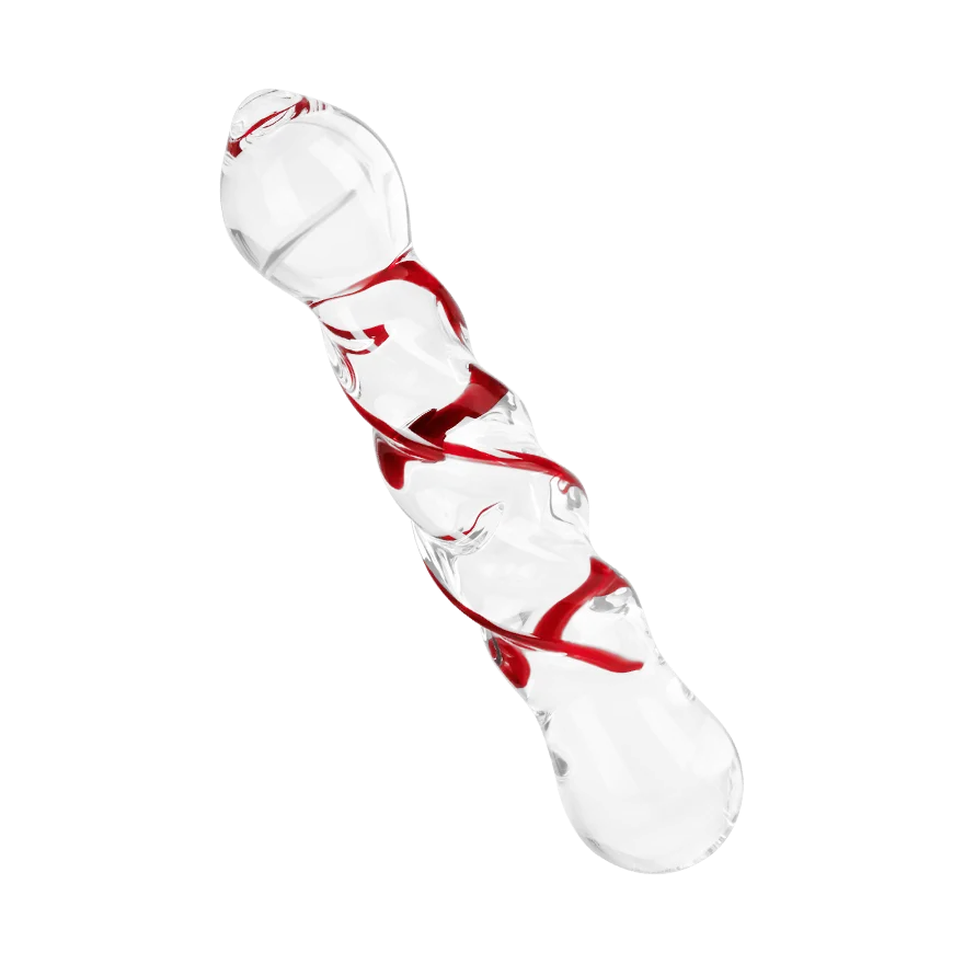 Glasdildo mit Spiralstruktur, 18 cm Glasdildo mit Spiralstruktur, 18 cm