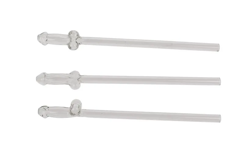 Glaspenis-Strohhalm mit Reinigungsbürste Willy - 4 Stück – Bild 4