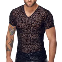 Shirt aus Powernet mit Leo-Samtflockprint Shirt aus Powernet mit Leo-Samtflockprint