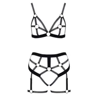 Cottelli LINGERIE – Ouvert Set Bra & Thong – Black Cottelli LINGERIE – Ouvert Set Bra & Thong – Black