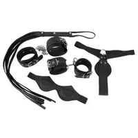 Bondage-Set vegan mit Fesseln, Flogger und Augenbinde, 5-teilig Bondage-Set vegan mit Fesseln, Flogger und Augenbinde, 5-teilig