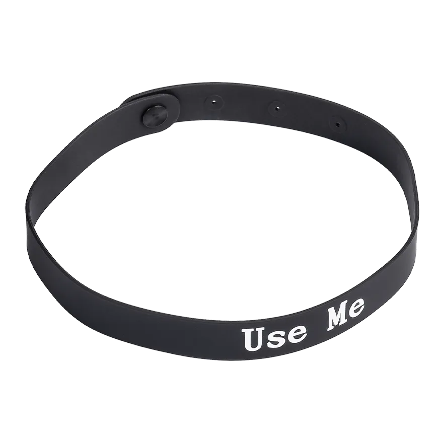 Halsband mit Aufschrift USE ME Halsband mit Aufschrift USE ME