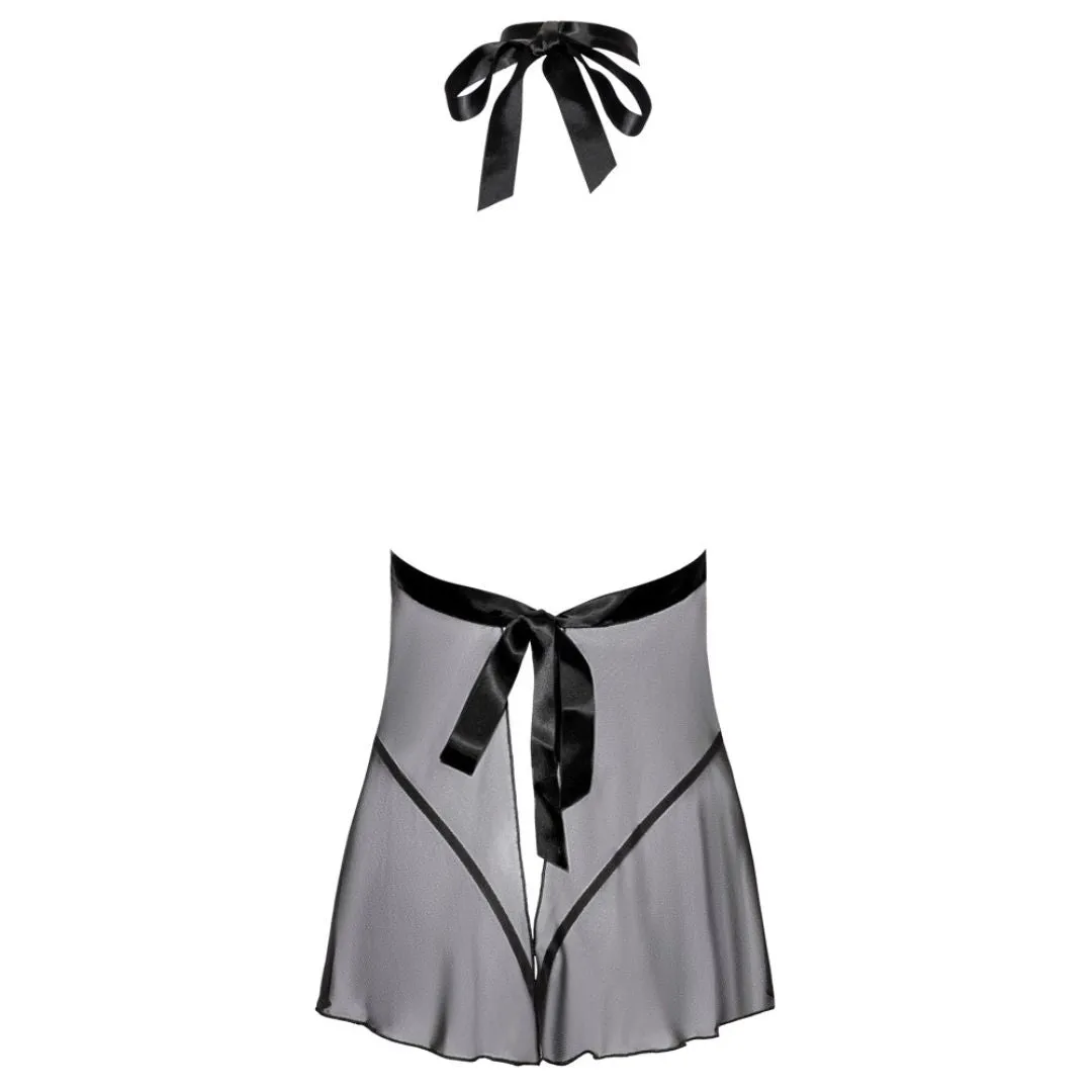 Neckholder Babydoll mit Spitze und Satinband – Bild 5