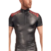Wetlook Shirt schwarz rot Wetlook Shirt schwarz rot