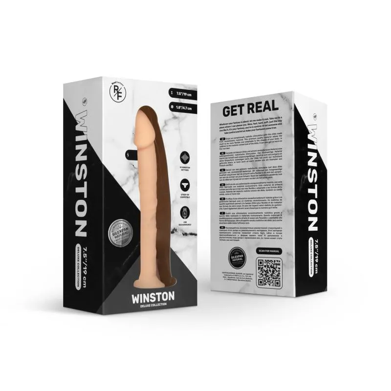 Real Fantasy Deluxe - Winston Vibrierender, realistischer Dildo - 18 cm – Bild 2