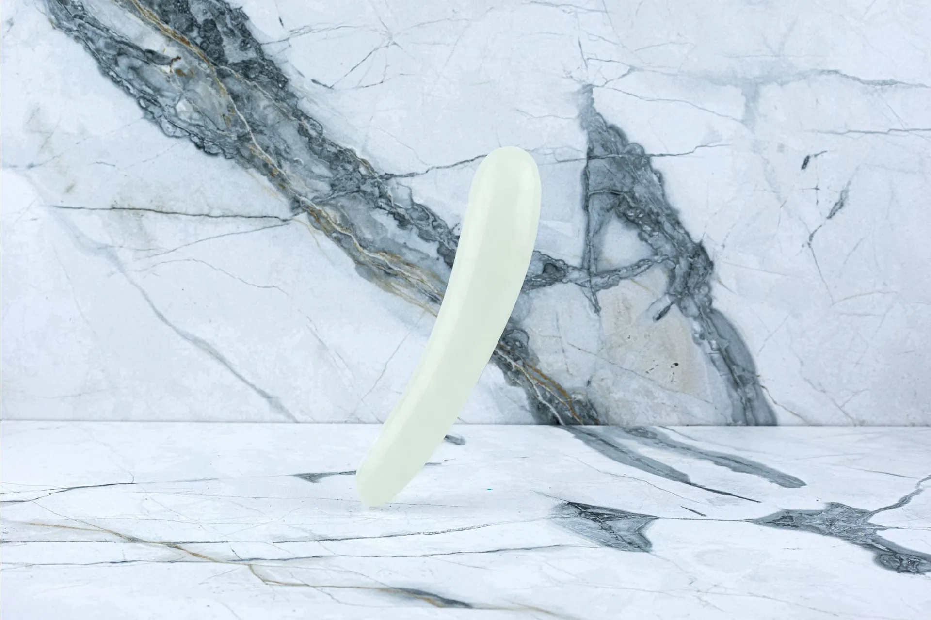 Kristall Dildo Isabella - Weiße Jade – Bild 2