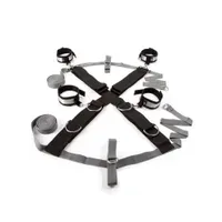 Fifty Shades of Grey: Keep Still Kreuz-Bettfessel-Set, schwarz/silber Fifty Shades of Grey: Keep Still Kreuz-Bettfessel-Set, schwarz/silber