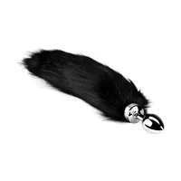Buttplug with black Tail, 8,5 cm Buttplug with black Tail, 8,5 cm