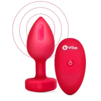 B-Vibe - Vibrating Heart Plug M/L Red B-Vibe - Vibrating Heart Plug M/L Red