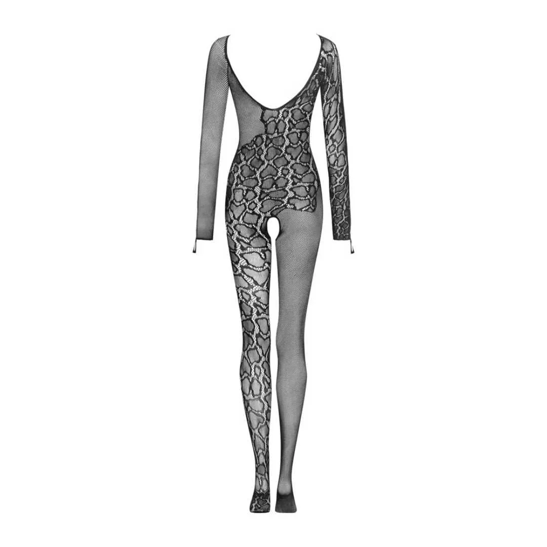 Catsuit ouvert mit Leoparden-Motiv – Bild 5