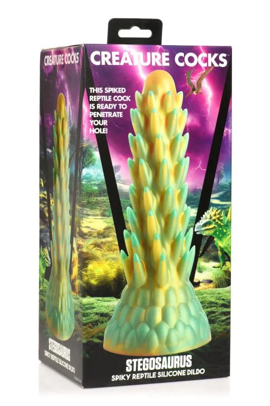 Stegosaurus Stacheliges Reptil Dildo - Grün – Bild 2