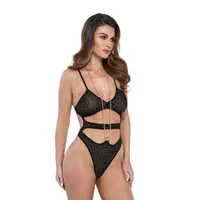 Luxuriöser Tüll-Body mit goldenen Stickereien Luxuriöser Tüll-Body mit goldenen Stickereien